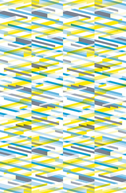 Mustertapete Diagonalen 01 - Gesamtansicht (4 Bahnen)