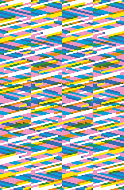 Mustertapete Diagonalen 03 - Gesamtansicht (4 Bahnen)