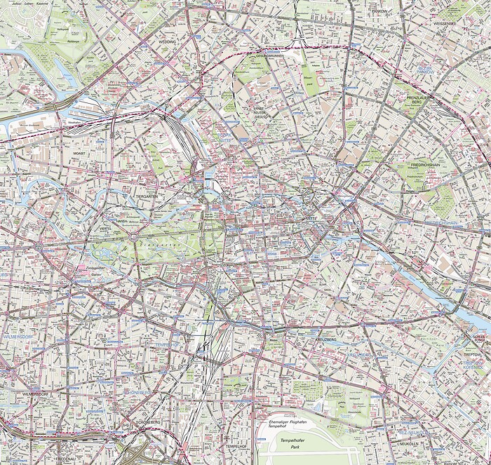 Stadtplan und Karten Stadtplan Berlin - Gesamtansicht