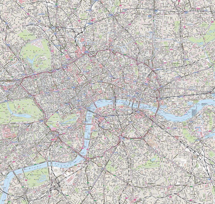 Stadtplan und Karten London - Gesamtansicht