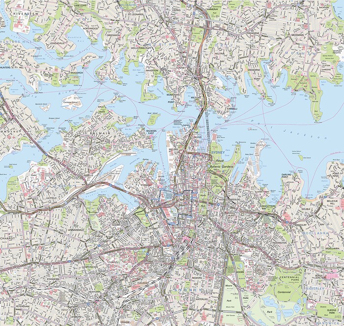 Stadtplan und Karten Sydney - Gesamtansicht