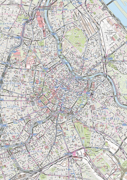 Stadtplan und Karten Wien 01 - Gesamtansicht