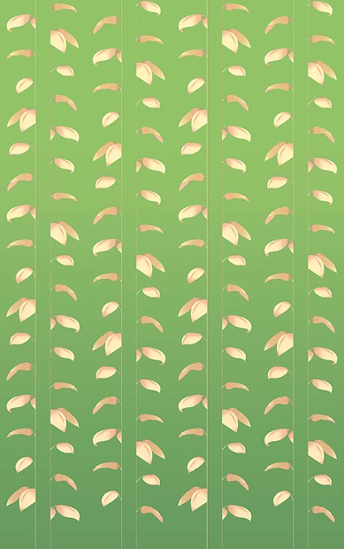 Mustertapete Plantas 01 - Gesamtansicht (4 Bahnen)