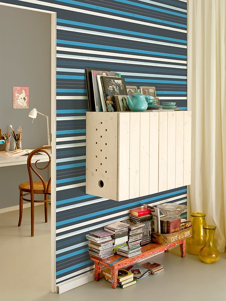 Mustertapete Streifen 05 - Streifen 05 im Wohnzimmer