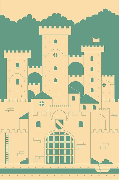 Kindertapete Burg - Gesamtansicht