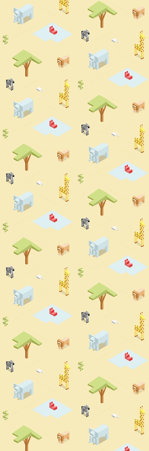 Kindertapete Savanne