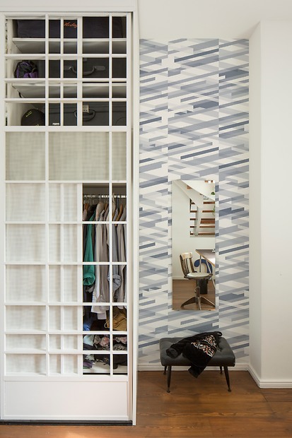 Mustertapete Diagonalen 04 - Diagonalen 04 im Schlafzimmer