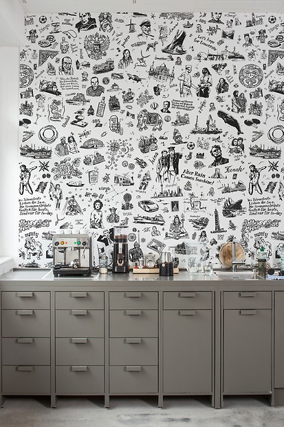 25hours Tapete 25hours Farbwelt SW - 25hours Tapete in der Küche