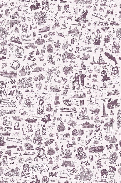 25hours Tapete 25hours Farbwelt Lila - Gesamtansicht