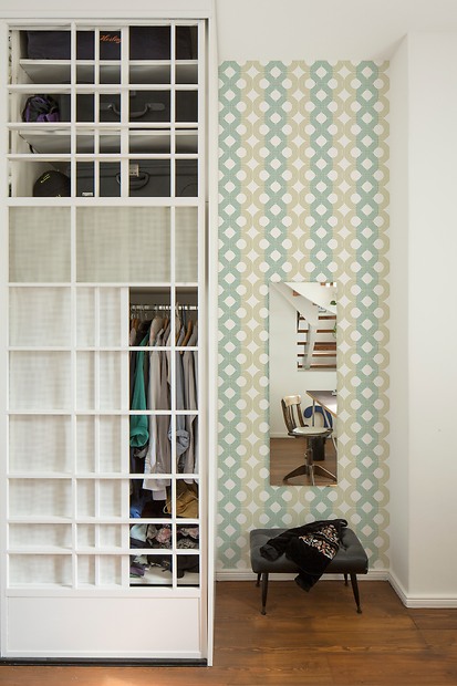 Mustertapete Luise 01 - Luise 01 im Schlafzimmer