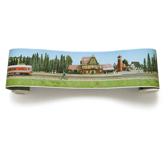 Panorama Borte Modelleisenbahn - Rollenansicht