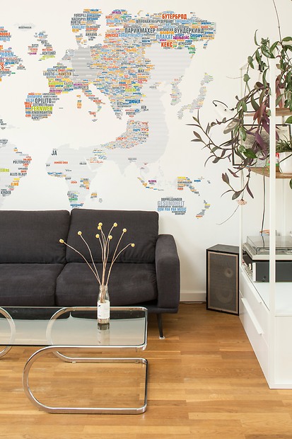 Infografik Tapete Wanderwort - Wanderwort im Wohnzimmer