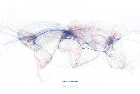 Infografik Tapete Connected World 01