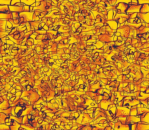 Bildtapete Shapeland Yellow