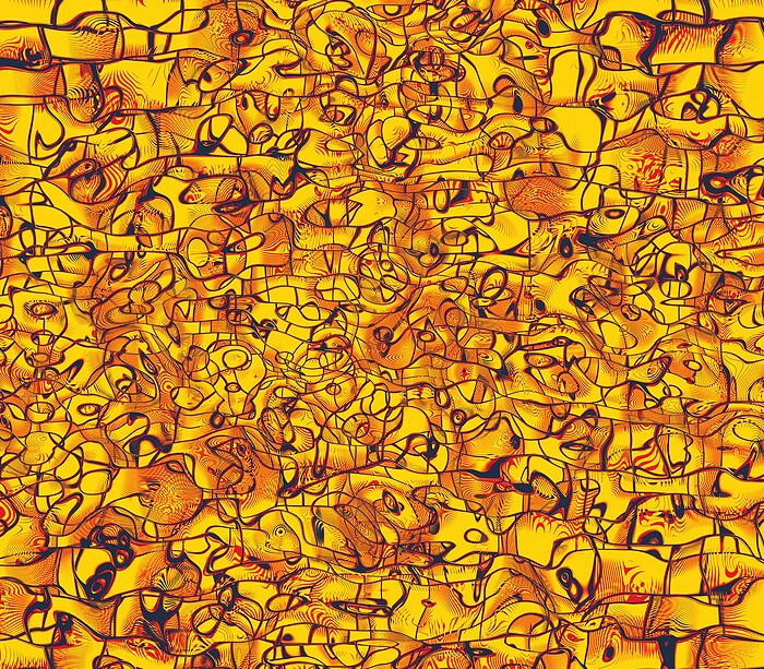 Bildtapete Shapeland Yellow - GESAMTANSICHT