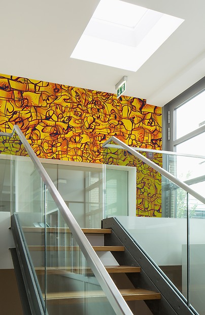 Bildtapete Shapeland Yellow - ANSICHT IM FLUR